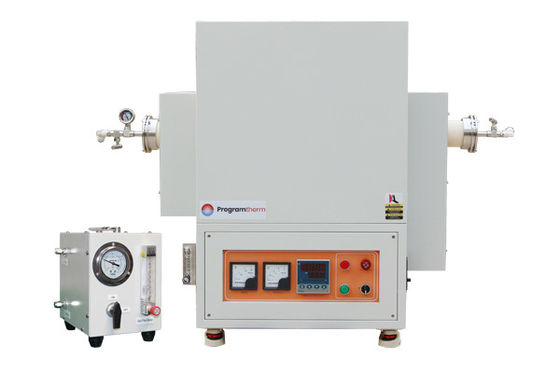 1700C однозоновая вращающаяся трубная печь с фланцем и 80 мм алюминиевой трубой - PTR D80/300/17