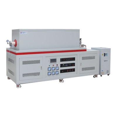 1700C CVD 3-зоновая вакуумная трубная печь с MFC газовым смесителем и молекулярным насосным агрегатом